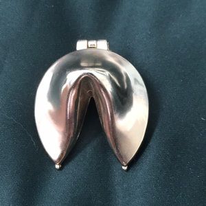 gold fortune cookie earring holder